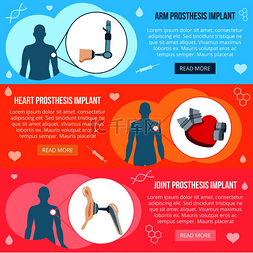 网站横幅设计图片_医疗假肢植入技术3个平面水平彩