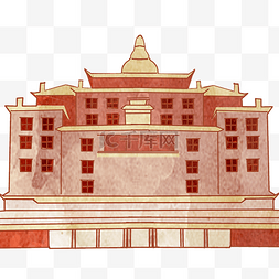 巴拉巴拉标志图片_博物馆红色大楼康巴拉藏文化博物