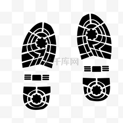 鞋底纹理素材图片_运动鞋脚印不规则纹理图案黑白鞋
