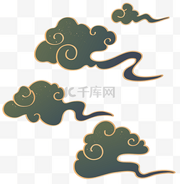 中国风描金古典云纹