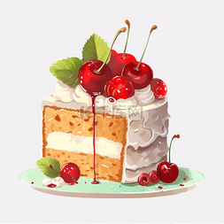 美食图片_彩色手绘蛋糕美食