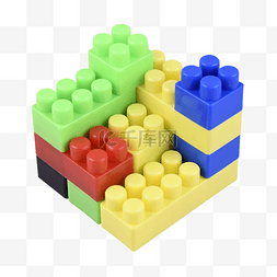 彩色游戏玩具塑料积木