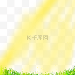 光效装饰边框图片_黄色光影春天光效花卉边框