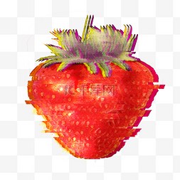 红色草莓水果低聚合样式