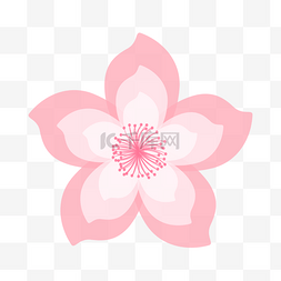 多层花朵图片_粉色白色多层卡通樱花