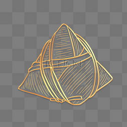 粽子端午节边框图片_端午端午节立体浮雕金色线描线条