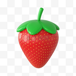 夏季草莓图片_3DC4D立体水果草莓