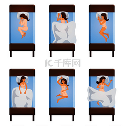 女人熟睡图片_以不同姿势躺在单人床上的熟睡妇