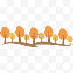 秋天秋季大树分割线分隔符