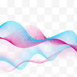 量子微波图片_红蓝双色粒子纹路光效抽象量子