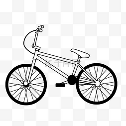 钢丝图片_脚踏小型交通工具自行车剪贴画黑