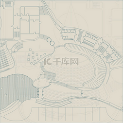 建筑草图图片_蓝图建筑背景蓝图灰色背景的建筑