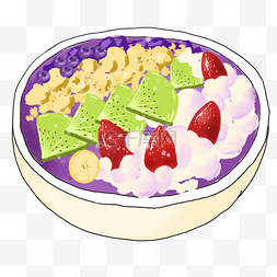 酸奶草莓图片_酸奶巴西莓碗