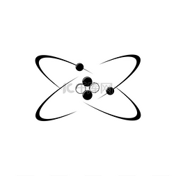 原子构成图片_分子和原子符号孤立的混沌运动。