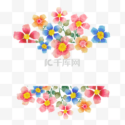 小花蓝图片_蓝粉色花朵花环花卉