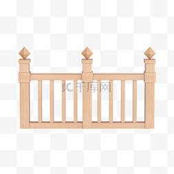 木制地板3d图片_木制C4D立体栅栏护栏围栏篱笆