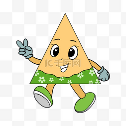 人脸虚影图片_可爱卡通几何三角形人脸