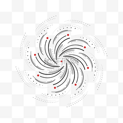 红圆圈图片_旋转抽象简笔圆圈