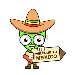 de迪亚标志图片_卡通墨西哥骷髅矢量插图为迪亚德