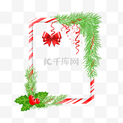 圣诞氛围装饰图图片_圣诞节拐杖糖节日边框卡通