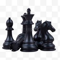 六个六图片_六个黑色简洁棋子国际象棋