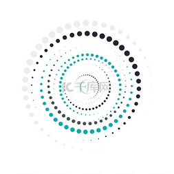 模板科技风格图片_明亮的蓝色抽象背景，由彩色圆圈