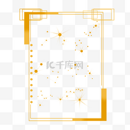 星空科技科技图片_金色烫金星空底纹边框