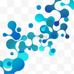 蓝色抽象不规则图片_边框商务基因科技蓝色渐变