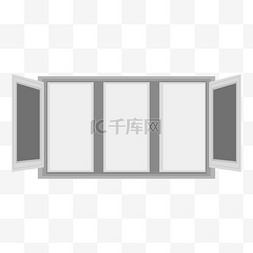 灰色玻璃窗图片_打开的灰色玻璃窗户