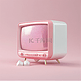 粉色可爱电视机电器