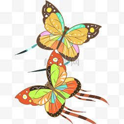 多彩的蝴蝶风筝