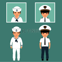 海军的锚图片_船长和水手的字符,