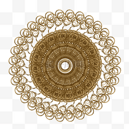 金属密集圆环缠绕多层万花筒