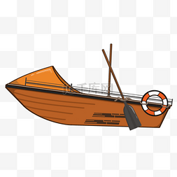 橙红色背景图片_救生筏卡通立体救生圈