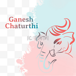 brush图片_粉红色和蓝色ganesh chaturthi