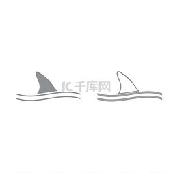 浅灰色纹理图片_鲨鱼鳍灰色设置图标。