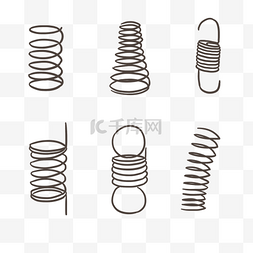 弹力图片_弹性弹簧金属线圈