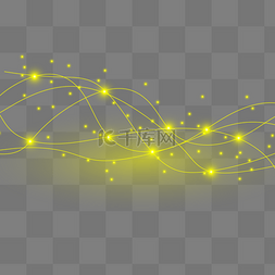 黄色渐变光线图片_闪光螺旋光线光点梦幻金色