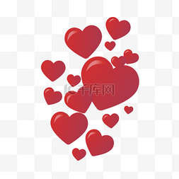 宝石之心图片_爱情之心装饰背景标志与许多情人