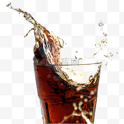 棕色玻璃杯可乐饮料