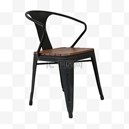椅子扶手图片_黑色铁质休息椅子