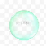 绿色透明彩虹泡泡水泡