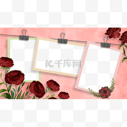 花卉相册粉色浪漫相框
