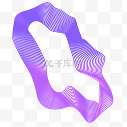紫色光感科技图片_霓虹发光光感网状线条波动分层