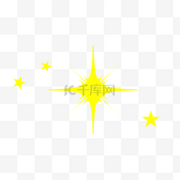 黄色星星背景图片_星空黄色星星四个创意图片