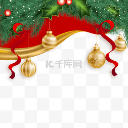 圣诞树装饰矢量图片_圣诞节抽象装饰边框
