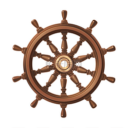 卡通船舵素材图片_矢量船手轮，船轮舵