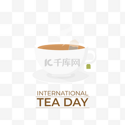 红茶包白色茶杯国际茶日