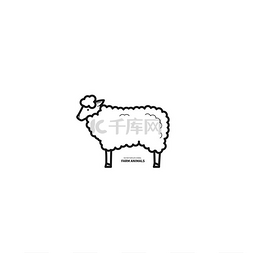 动物剪影图片_手绘白羊