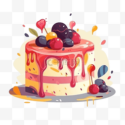 卡通手绘儿童生日蛋糕